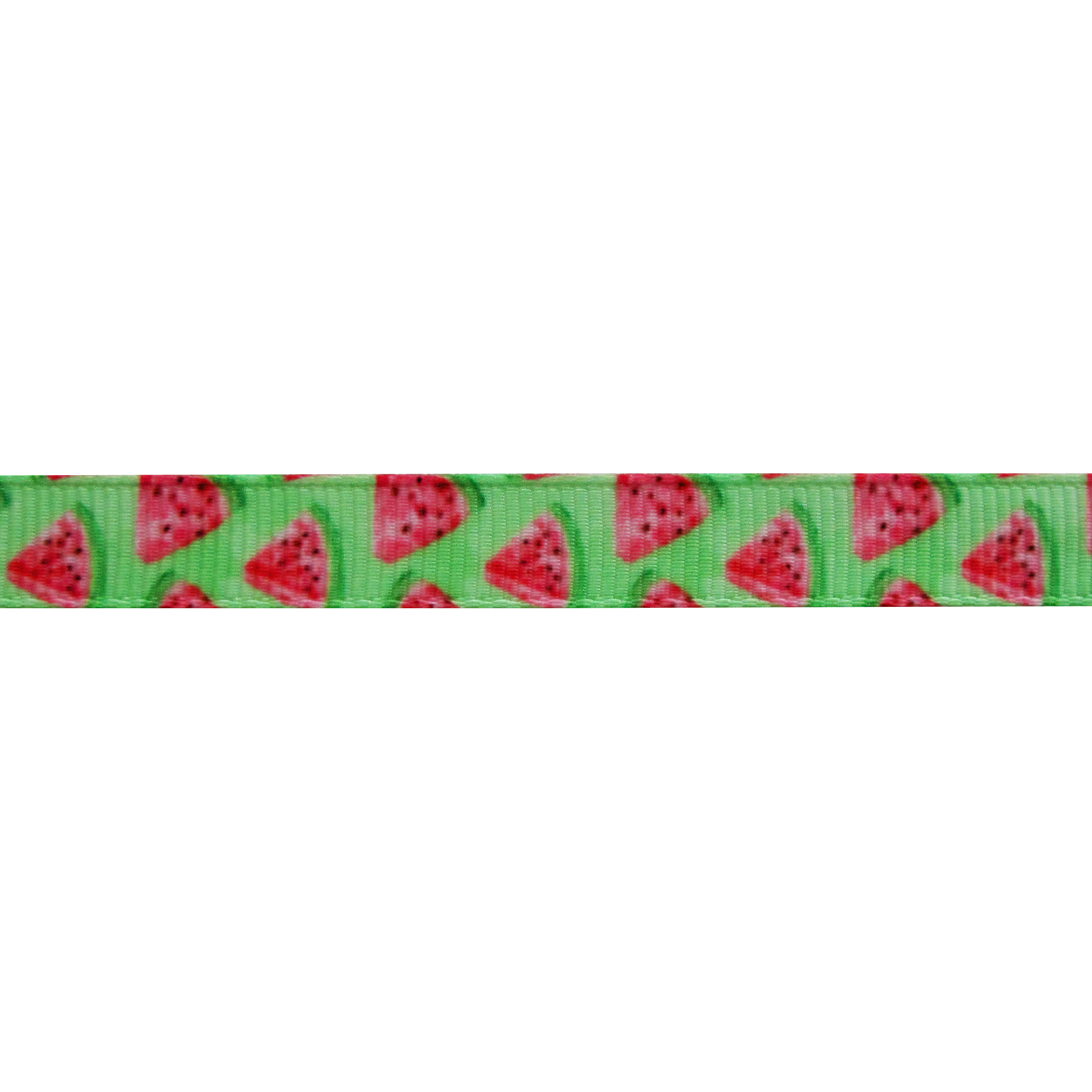 Lint met print 10mm - Meloen Groen Roze