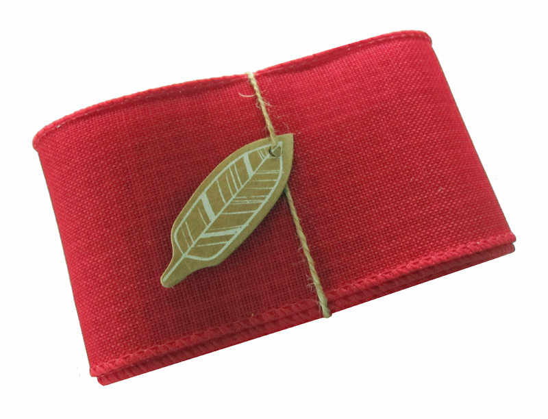 Band mit Drahtkante 63mm - Leinen Uni Rot (Rolle 3 Meter) Band mit Drahtkante 63mm - Leinen Uni Rot (Rolle 3 Meter)