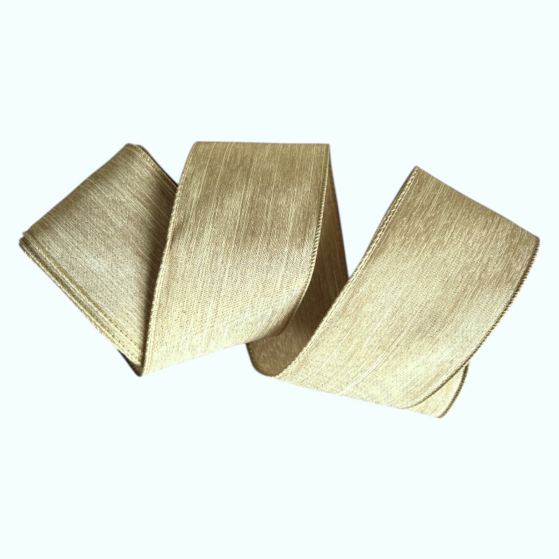 Band mit Drahtkante 63mm - Webband Leinen Uni Hell Braun Beige Akzentstreifen (Rolle 3 Meter) Band mit Drahtkante 63mm - Webband Leinen Uni Hell Braun Beige Akzentstreifen (Rolle 3 Meter)