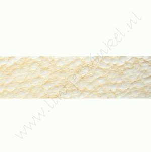 Crispy (net) lint 30mm (rol 10 meter) - Licht bruin