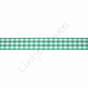 Geruit lint 10mm (rol 22 meter) - Groen