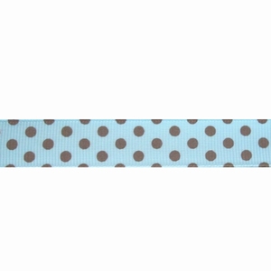 Stippenlint 16mm (rol 22 meter) - Groot Licht Blauw Bruin