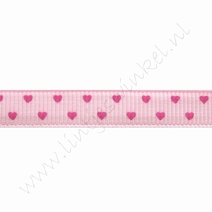 Lint harten 10mm (rol 22 meter) - Mini Roze Pink