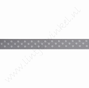 Stippenlint 10mm (rol 22 meter) - Licht Grijs Wit