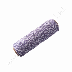 Bakers Twine / Baumwollkordel (Rolle 91 Meter) - Lila Weiß