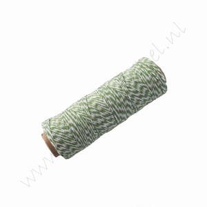 Bakers Twine / Baumwollkordel (Rolle 91 Meter) - Apfel Grün Weiß