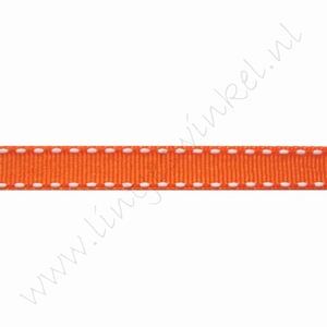 Lint stiksels 10mm (rol 22 meter) - Oranje Wit