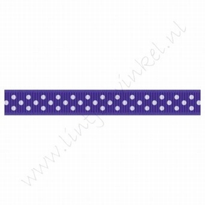 Stippenlint 10mm (rol 22 meter) - Paars Wit
