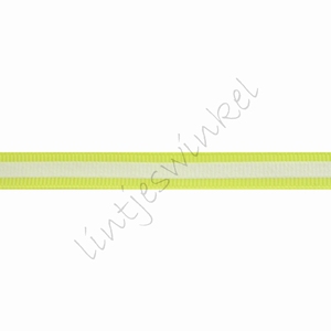 Glow in the dark lint 10mm (rol 22 meter) - Grosgrain Streep Neon Geel