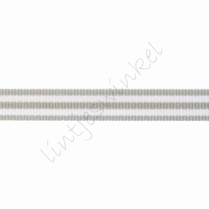 Strepenlint 10mm (rol 18 meter) - Grijs Wit