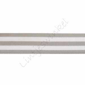 Band Streifen 22mm (Rolle 18 Meter) - Grau Weiß