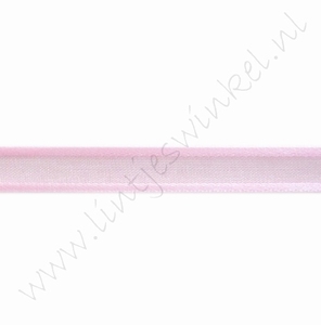 Organza Satijnrand 10mm (rol 22 meter) - Licht Roze