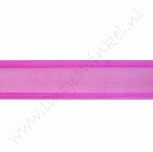 Organza Satijnrand 22mm (rol 22 meter) - Fuchsia