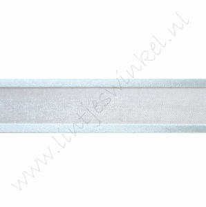 Organza Satijnrand 22mm (rol 22 meter) - Licht Blauw