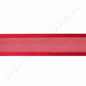 Organza Satinrand 22mm (Rolle 22 Meter) - Rot