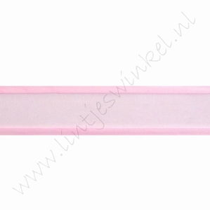 Organza Satinrand 22mm (Rolle 22 Meter) - Hell Rosa