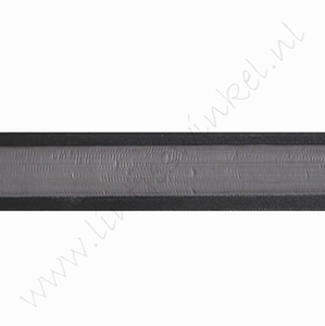 Organza Satinrand 22mm (Rolle 22 Meter) - Schwarz