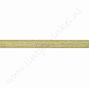 Glitter organza lint 6mm (rol 22 meter) - Goud
