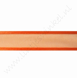 Organza Satijnrand 22mm (rol 22 meter) - Oranje