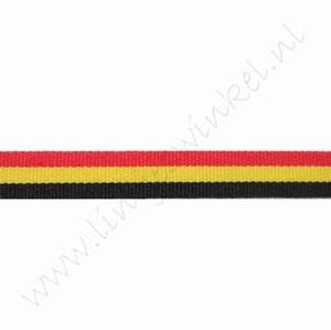 Webband Flagge 10mm (Rolle 22 Meter) - Belgien (doppelseitig)