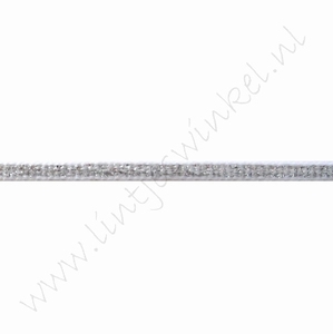 Band Streifen 3mm (Rolle 18 Meter) - Silber Metallic Weiß