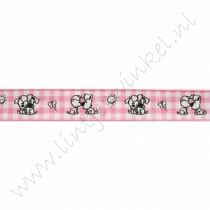 Baby Band 12mm (Rolle 22 Meter) - Wusel & Pip Karo Rosa