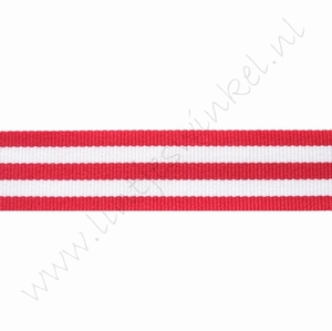 Band Streifen 22mm (Rolle 18 Meter) - Rot Weiß