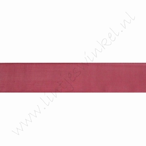 Organza 10mm (Rolle 45 Meter) - Bordeaux Rot