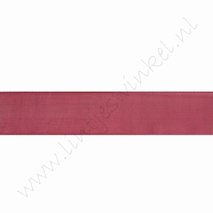 Organza lint 10mm (rol 45 meter) - Bordeaux Rood