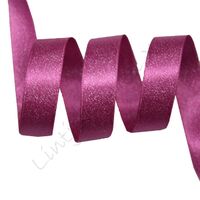 Metallic Satinband 10mm - Fuchsia Silber (187)