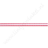 Strepenlint 3mm - Wit Rood
