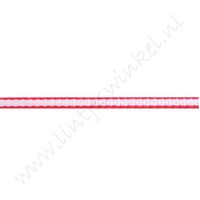 Band Streifen 3mm - Weiß Rot