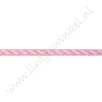 Strepenlint 3mm - Diagonaal Roze Wit