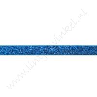 Glitzer Samtband 10mm - Blau