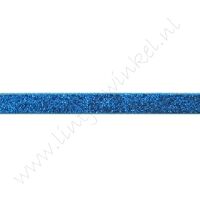 Glitzer Samtband 10mm - Blau