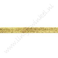 Glitter fluweel lint 10mm - Goud