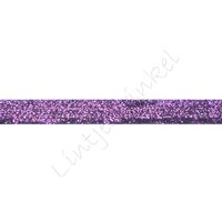 Glitter fluweel lint 10mm - Paars