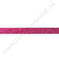 Glitzer Samtband 10mm - Pink