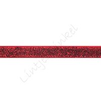 Glitzer Samtband 10mm - Rot