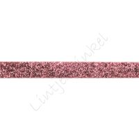 Glitter fluweel lint 10mm - Roze