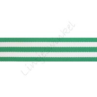 Strepenlint 22mm - Groen Wit