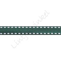Ripsband Sattelstich 10mm - Dunkel Grün Weiß