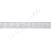 Metallic grosgrain lint 10mm - Wit Glitter