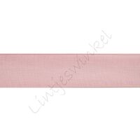 Katoen Organza (imitatie) 25mm - Pearl Pink (123)