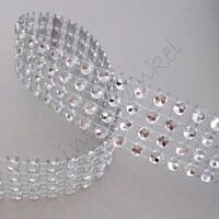 Diamant Band 18mm - Zilver (4 rijen steentjes)
