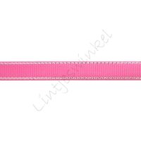 Lint glitterrand 10mm - Grosgrain Pink Zilver