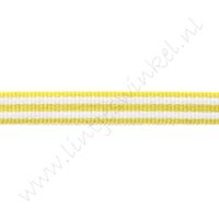 Strepenlint 10mm - Geel Wit