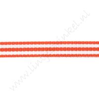 Strepenlint 10mm - Oranje Wit