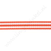 Strepenlint 10mm - Oranje Wit