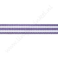 Band Streifen 10mm - Lavendel Weiß